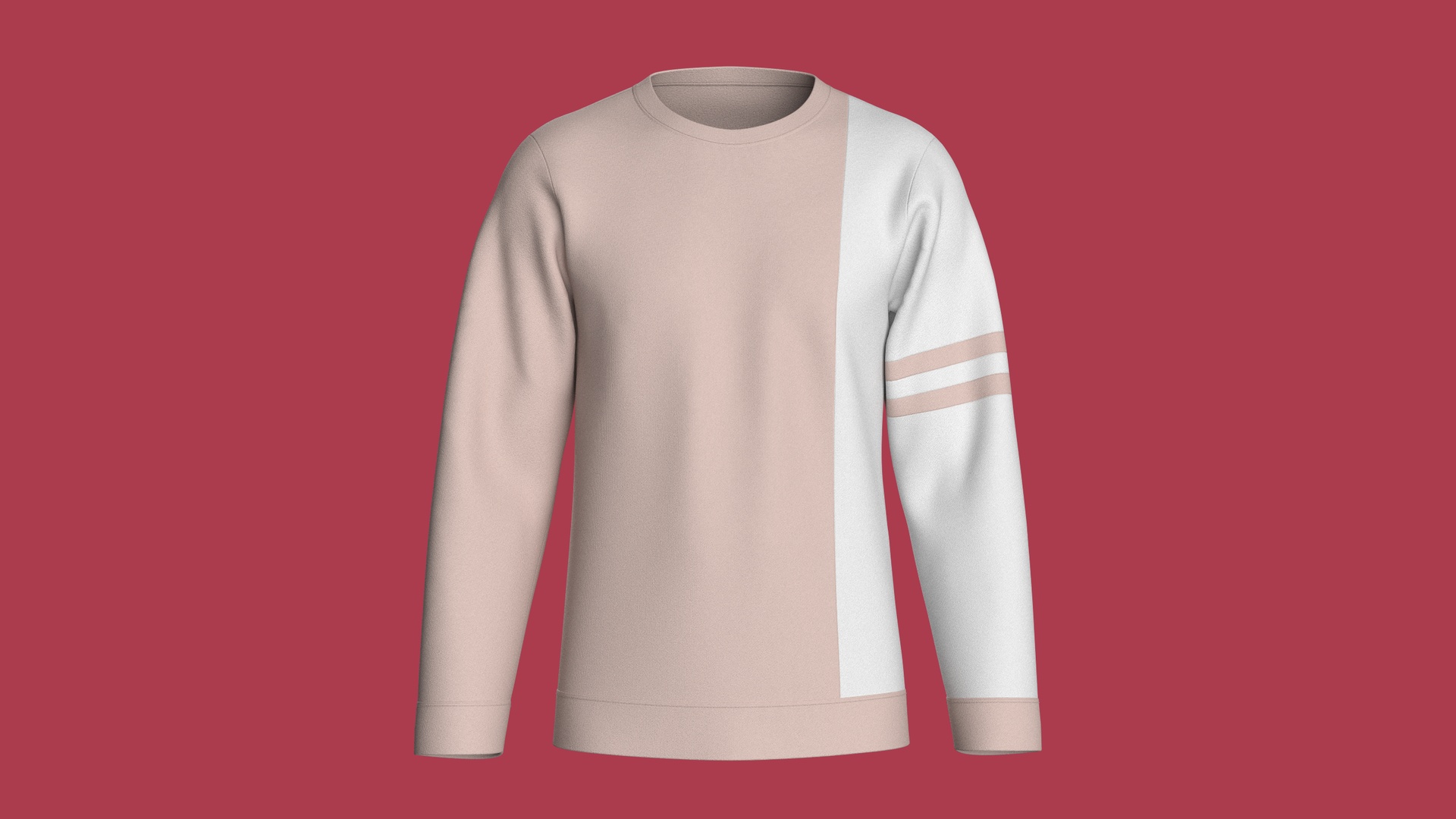 Media 1 for listing Men Color - Blocked Crewneck Sweatshirt | High Poly