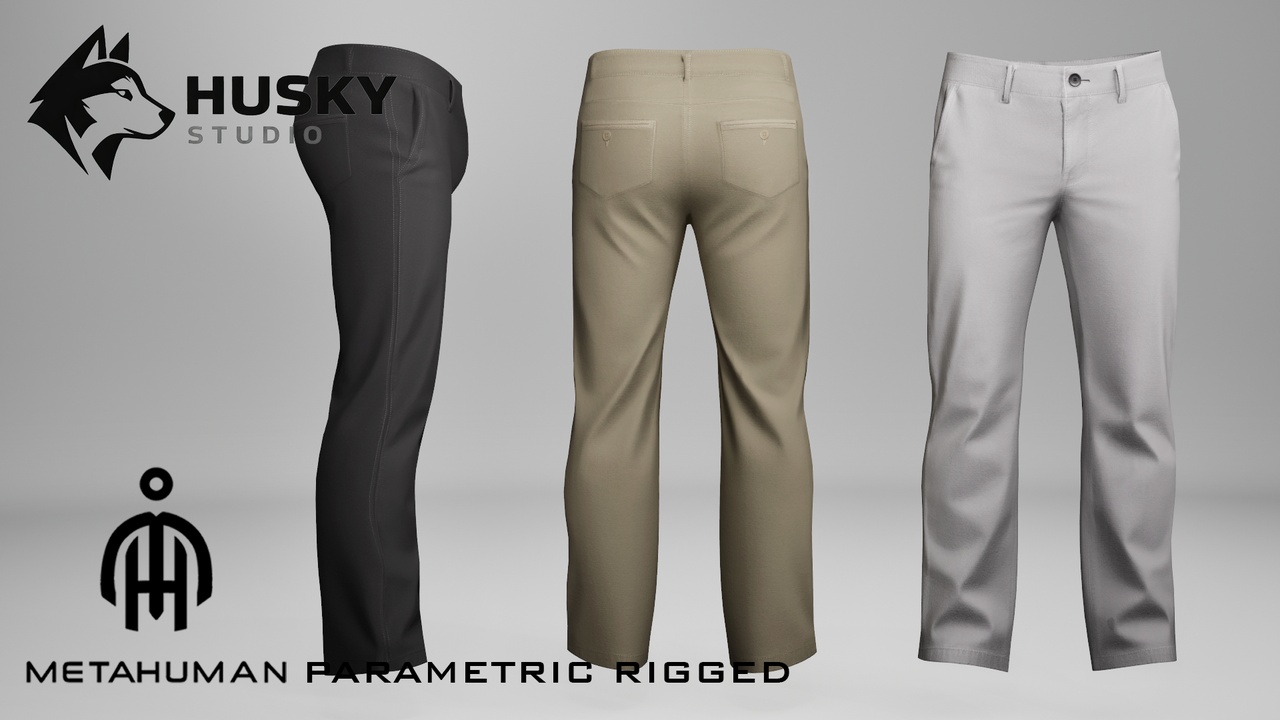 Media 1 for listing Chinos Pants - 54 - Metahuman - Parametric outfit