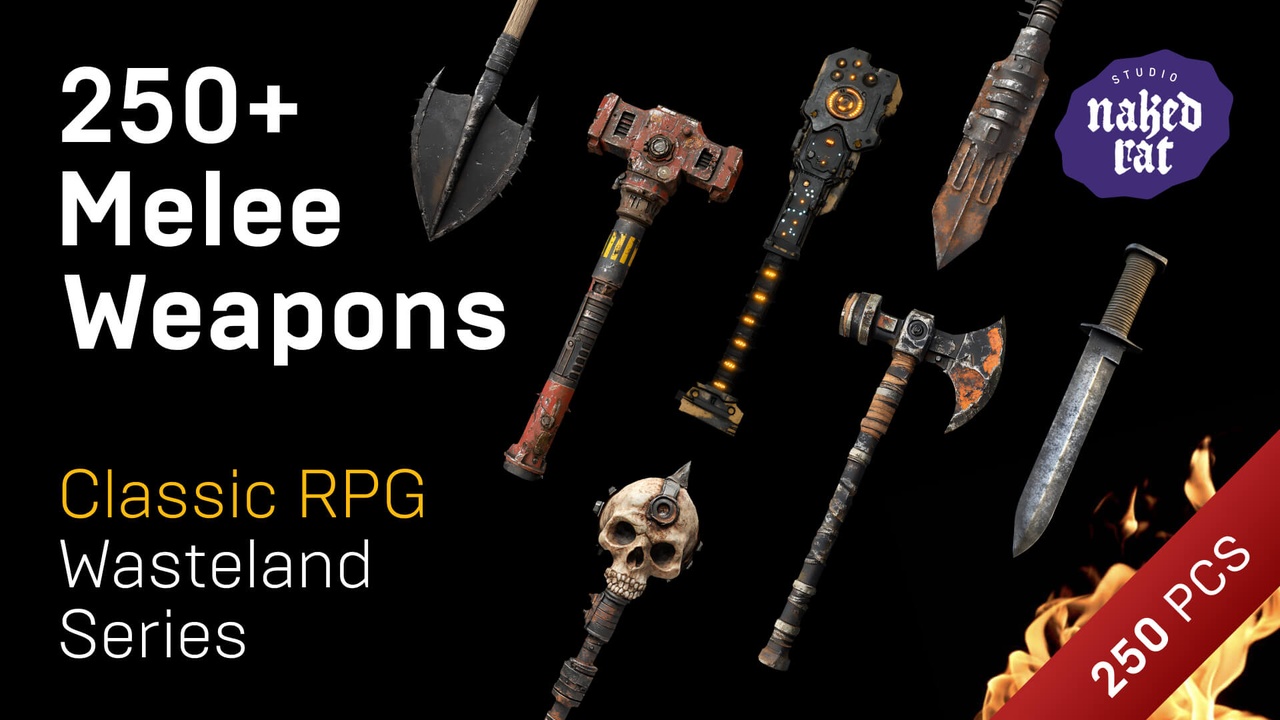 商品 Wasteland Melee Weapons 2D Icons Pack 的媒体 1