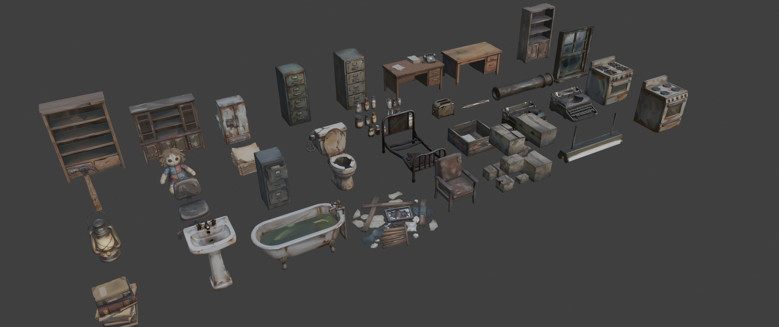 Media 1 for listing Horror Game Environment Set 4🏥