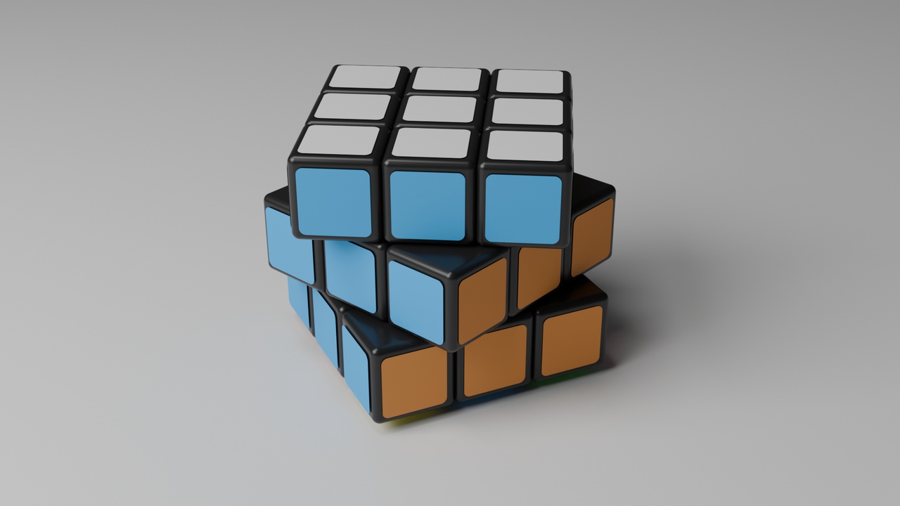 Media 1 for listing RUBIKS CUBE ( LOW POLY + HIGH POLY )