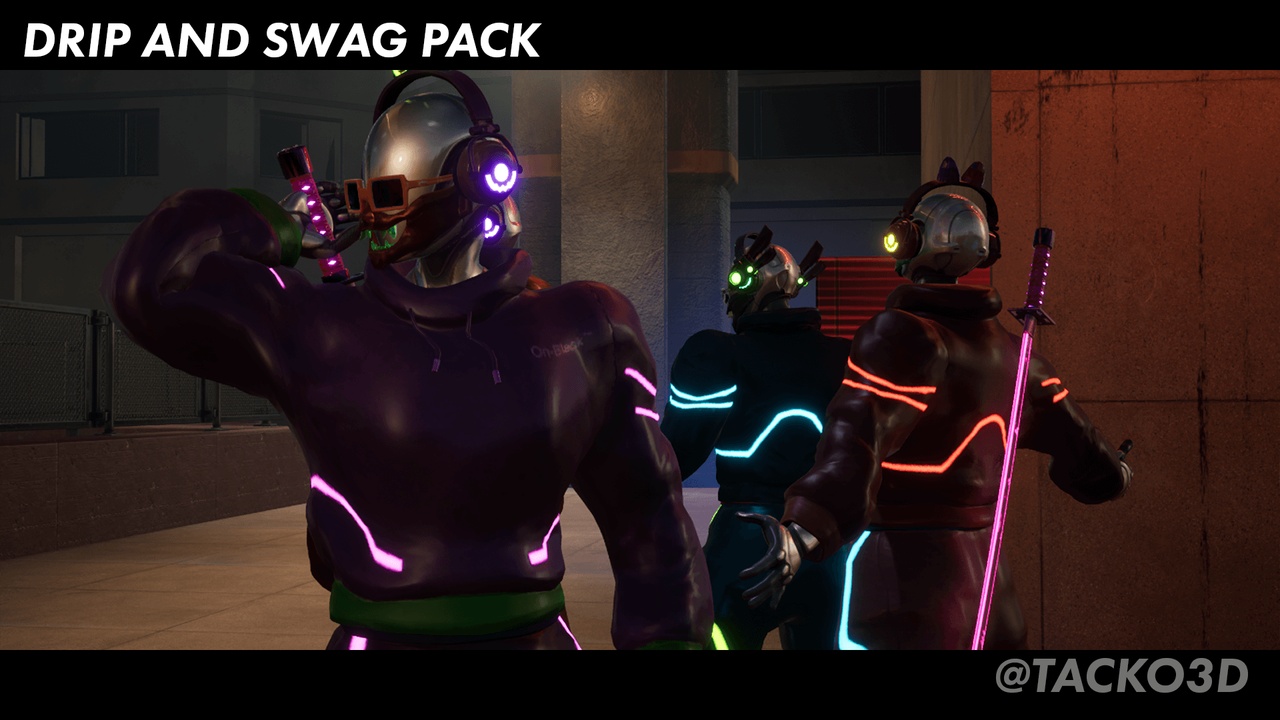 Media 1 for listing Cyberpunk Clothes Drip and Swag Pack 3