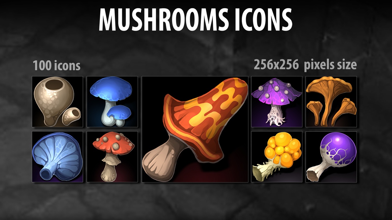 Media 1 for listing Mushrooms Icons