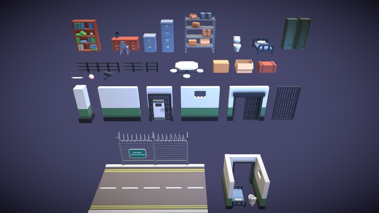 Media 1 for listing Modular Prison Pack – Modern Style , Inside & Out