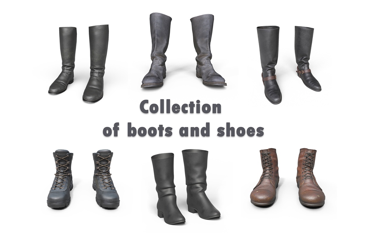 Media 1 for listing Collection of boots and shoes
