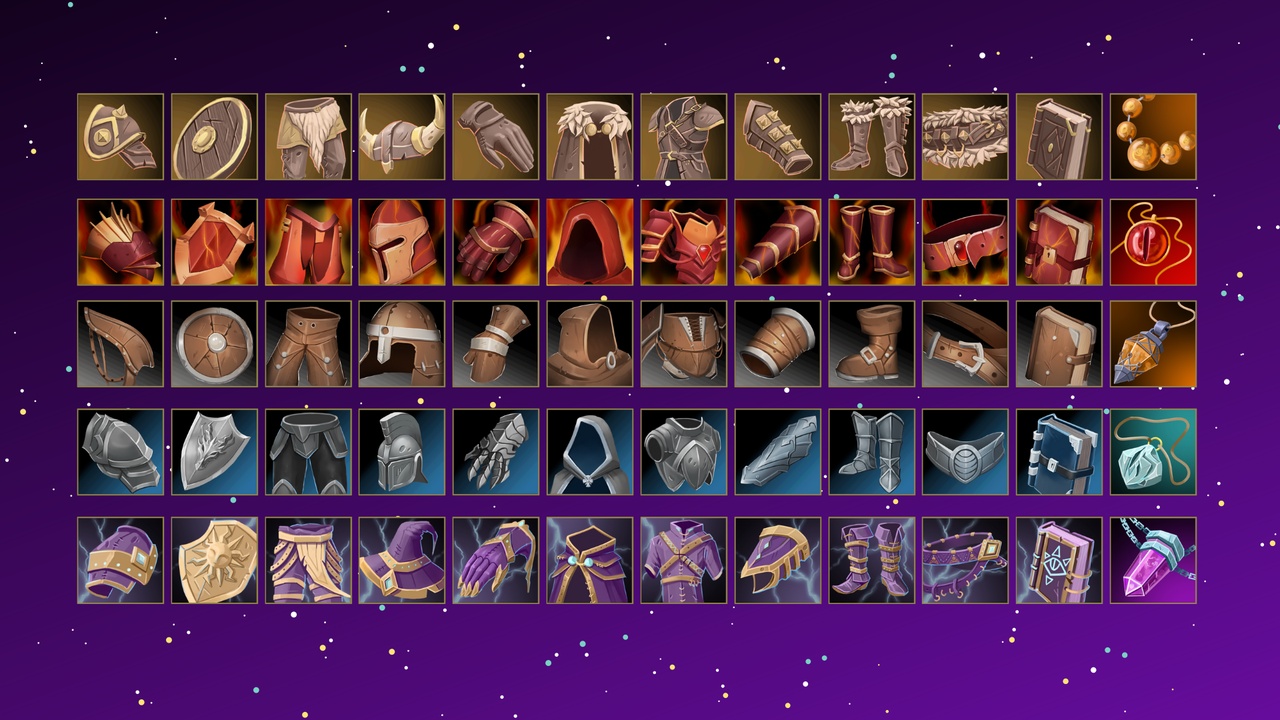 Media 1 for listing Hand Painted Armor & Equipment Icons (Armor Icons, Equipment Icons, RPG Icons)