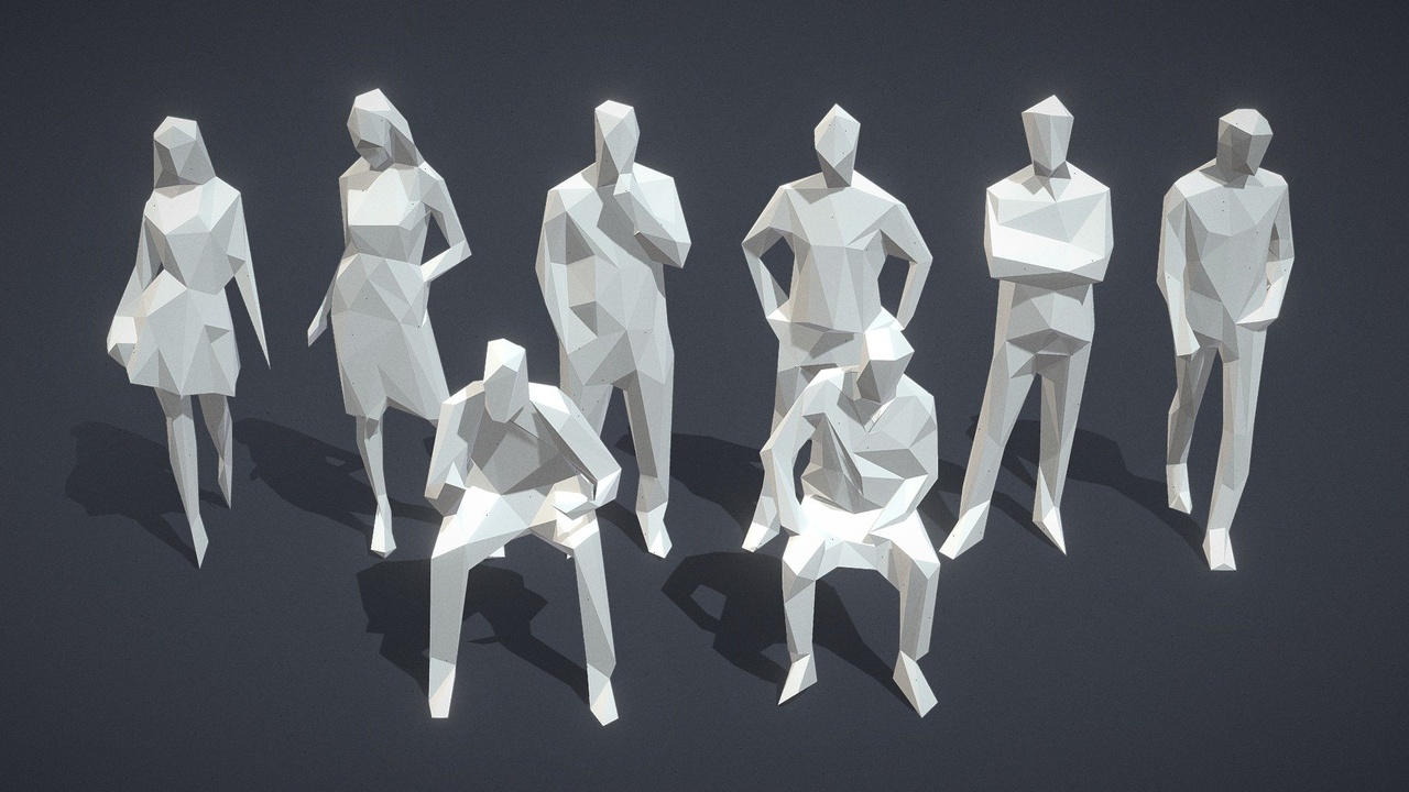 Media 1 for listing Free Pack - Lowpoly People