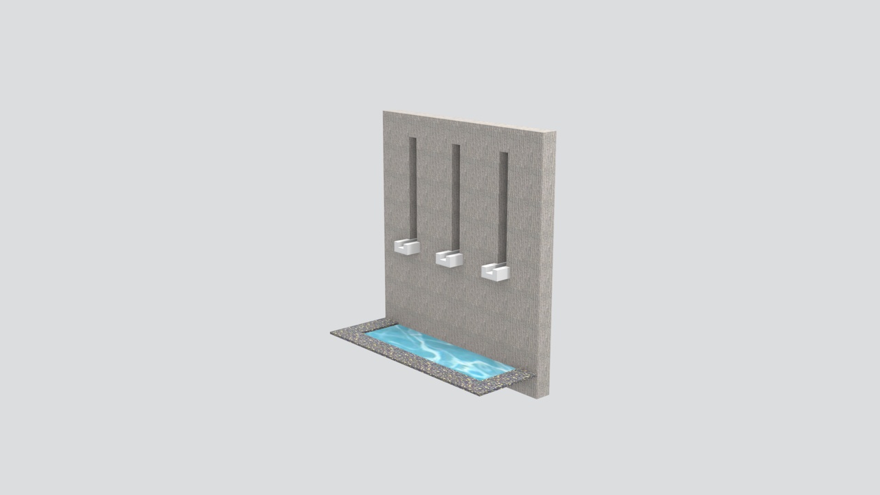 Media 1 for listing Mini Outdoor Wall Water Fountain Feature 3D Model