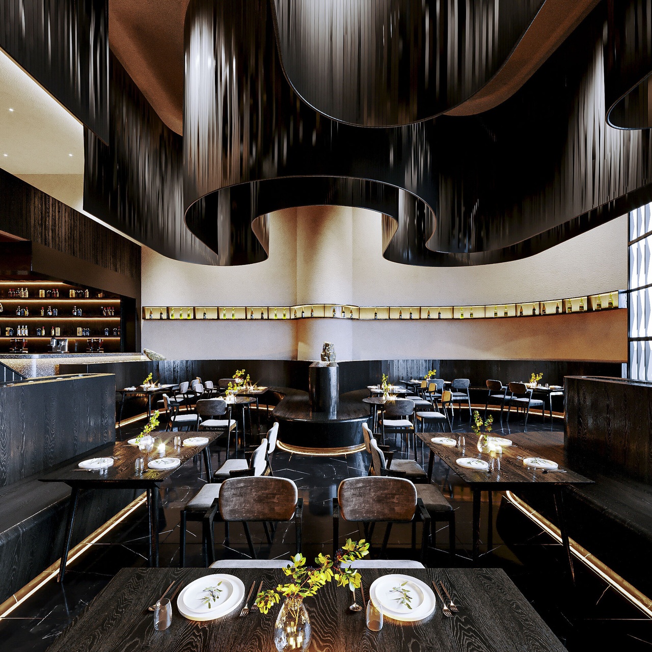 Black Restaurant Design