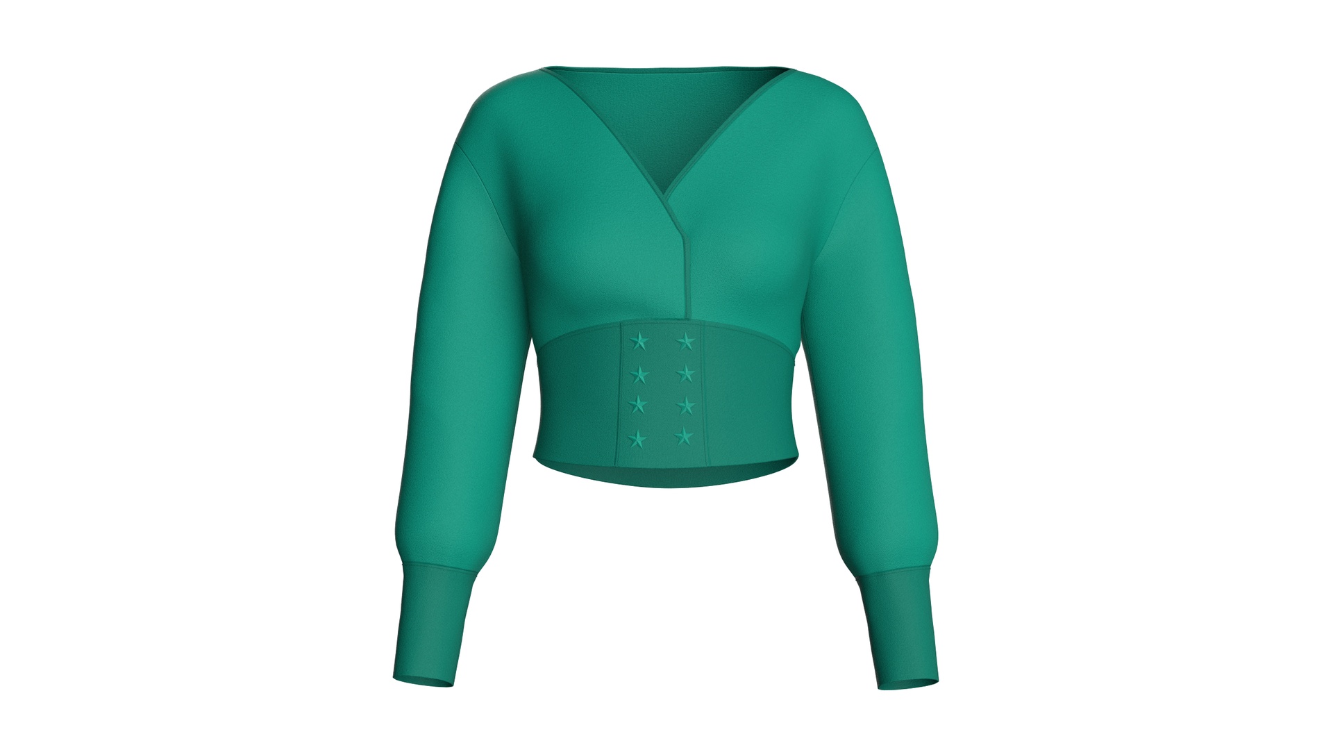 Media 1 for listing Girls V-Neck Long Cuff Sweatshirt | High Poly