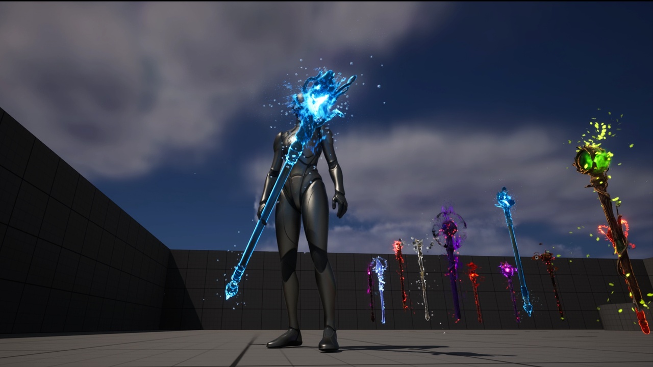 Media 1 for listing Mage Staffs 3D meshs and VFX