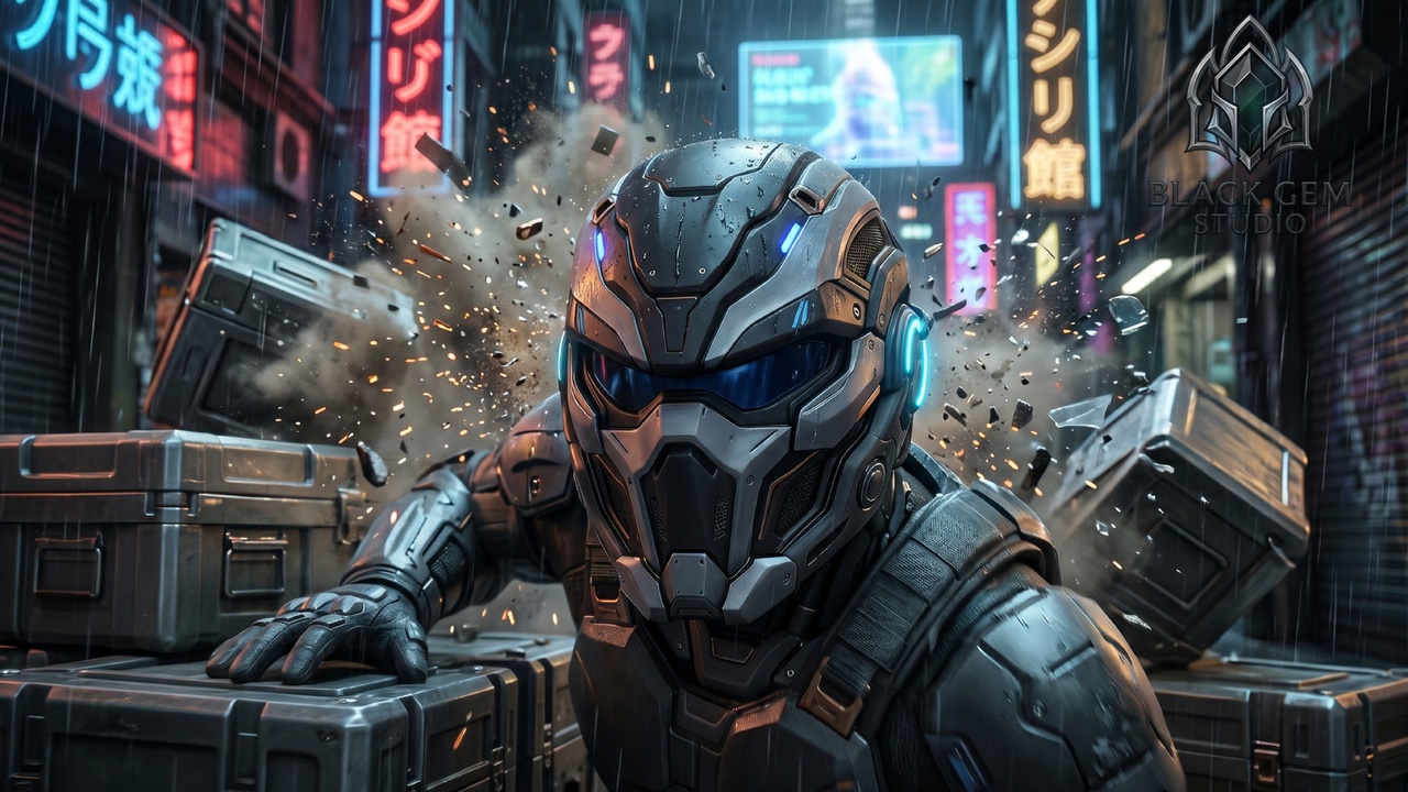 Media 1 for listing Specter X Tactical Cyber Helmet for Sci Fi Operatives