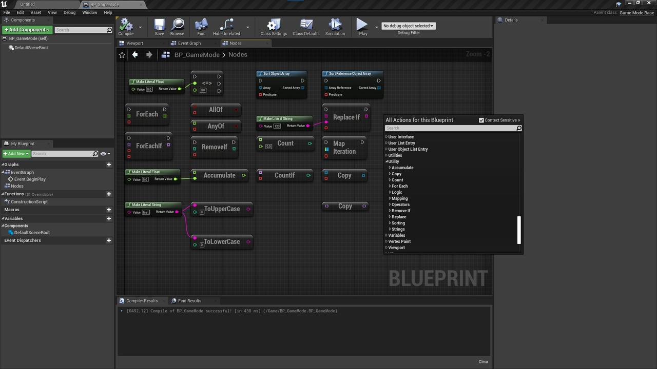 Media 1 for listing Operations Extension for Blueprint Nodes