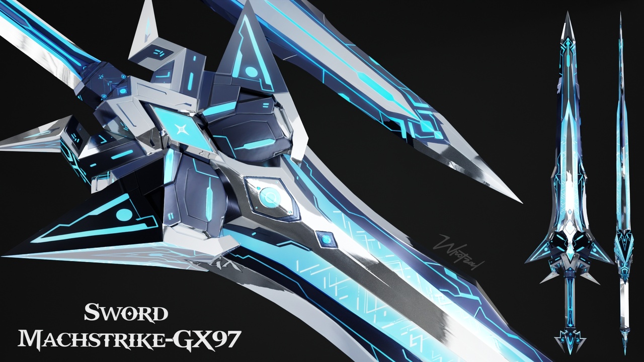Media 1 for listing Sword Machstrike-GX97 [Mech Scifi Neon]