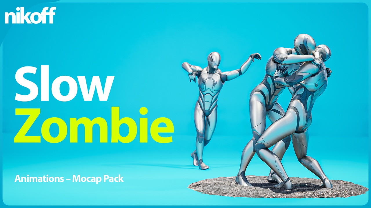 Media 1 for listing Slow Zombie Animation Pack – Locomotion & Combat