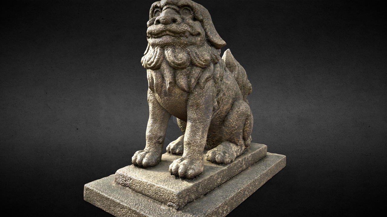Media 1 for listing Lion-Statue-033F 高雄橋頭糖廠-吽形