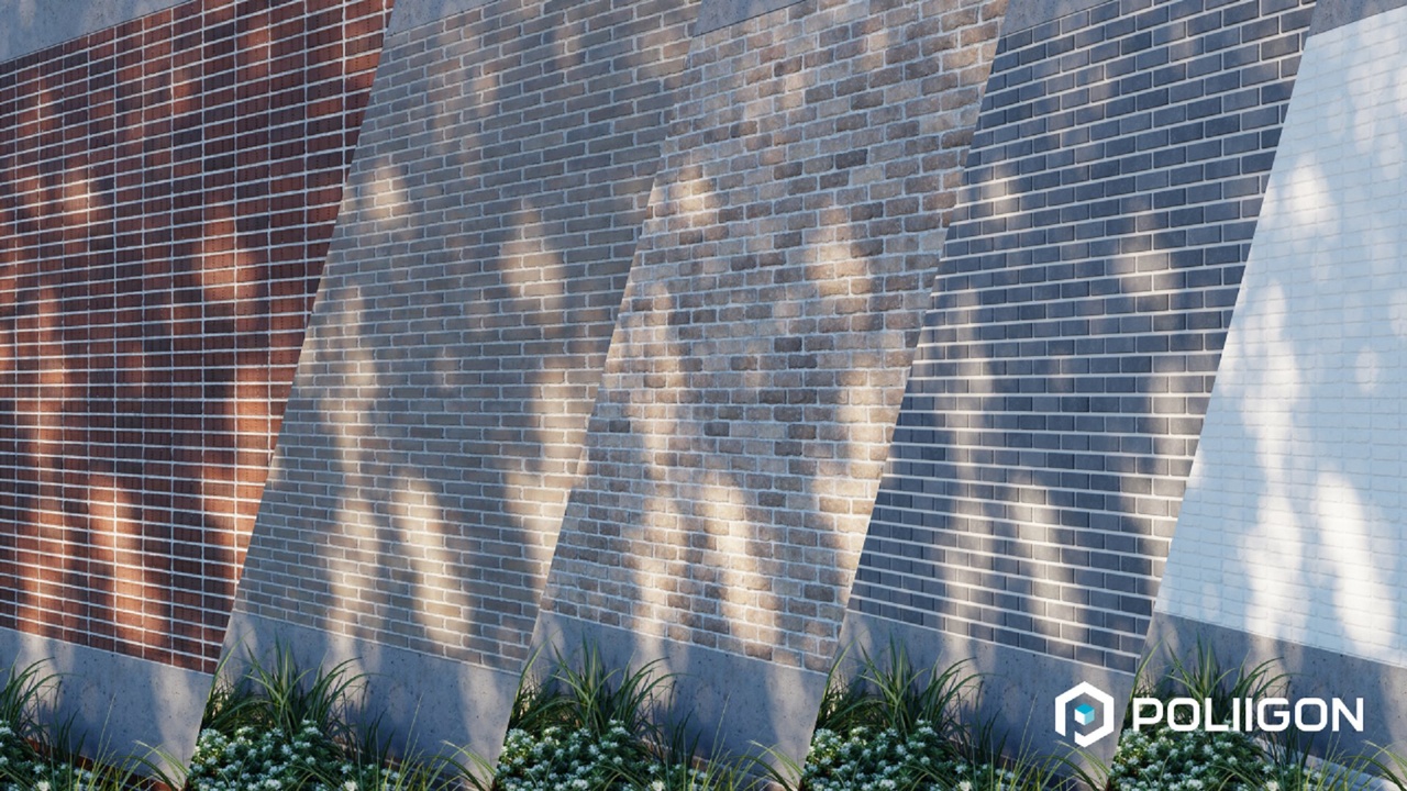 Media 1 for listing Photorealistic Brick Wall Materials - Collection of 20 Texture Sets at 8K