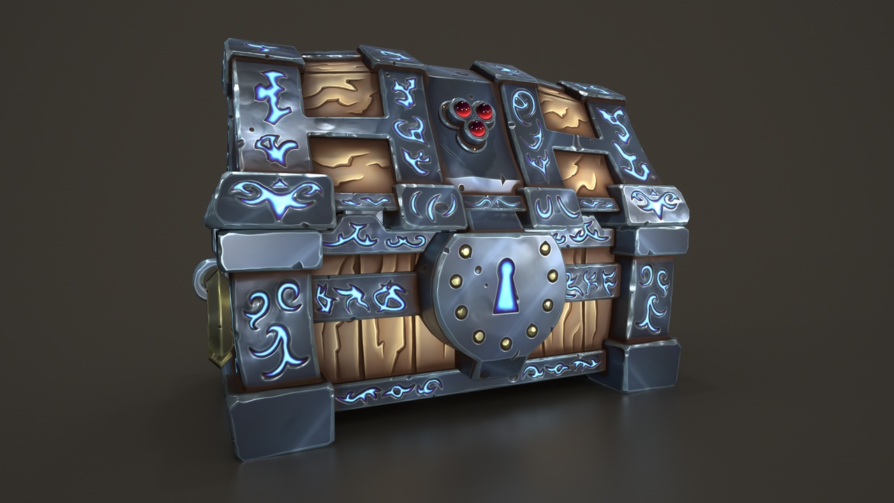 Media 1 for listing Stylized Animated Runic Chest