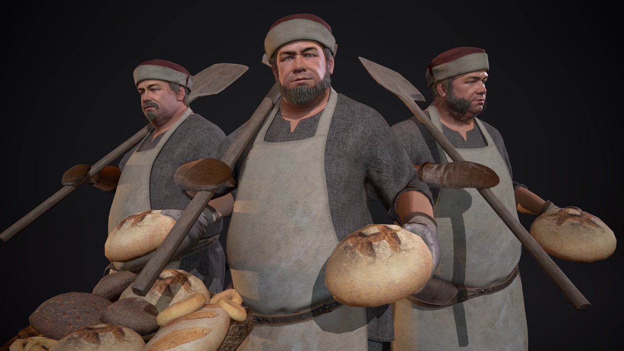 Media 1 for listing Innkeeper Butcher Baker Priest (set)