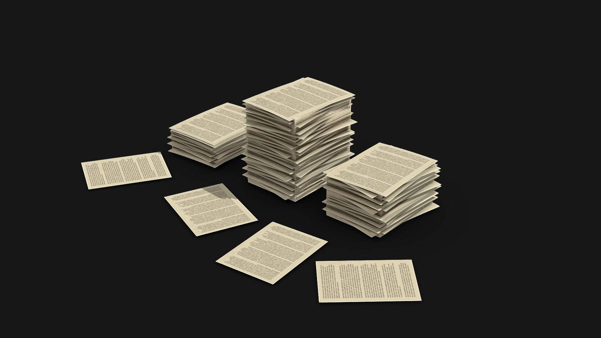Pile of Paper - Lowpoly | Fab