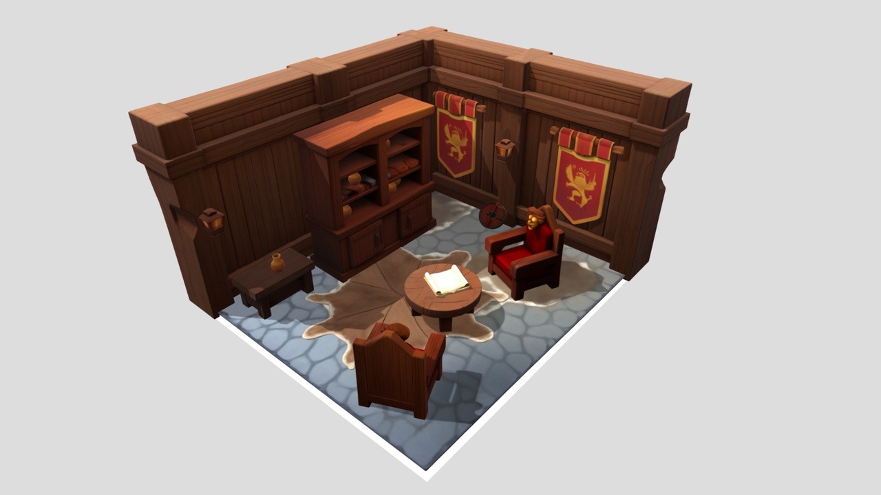 Media 1 for listing Isometric Medieval Lounge