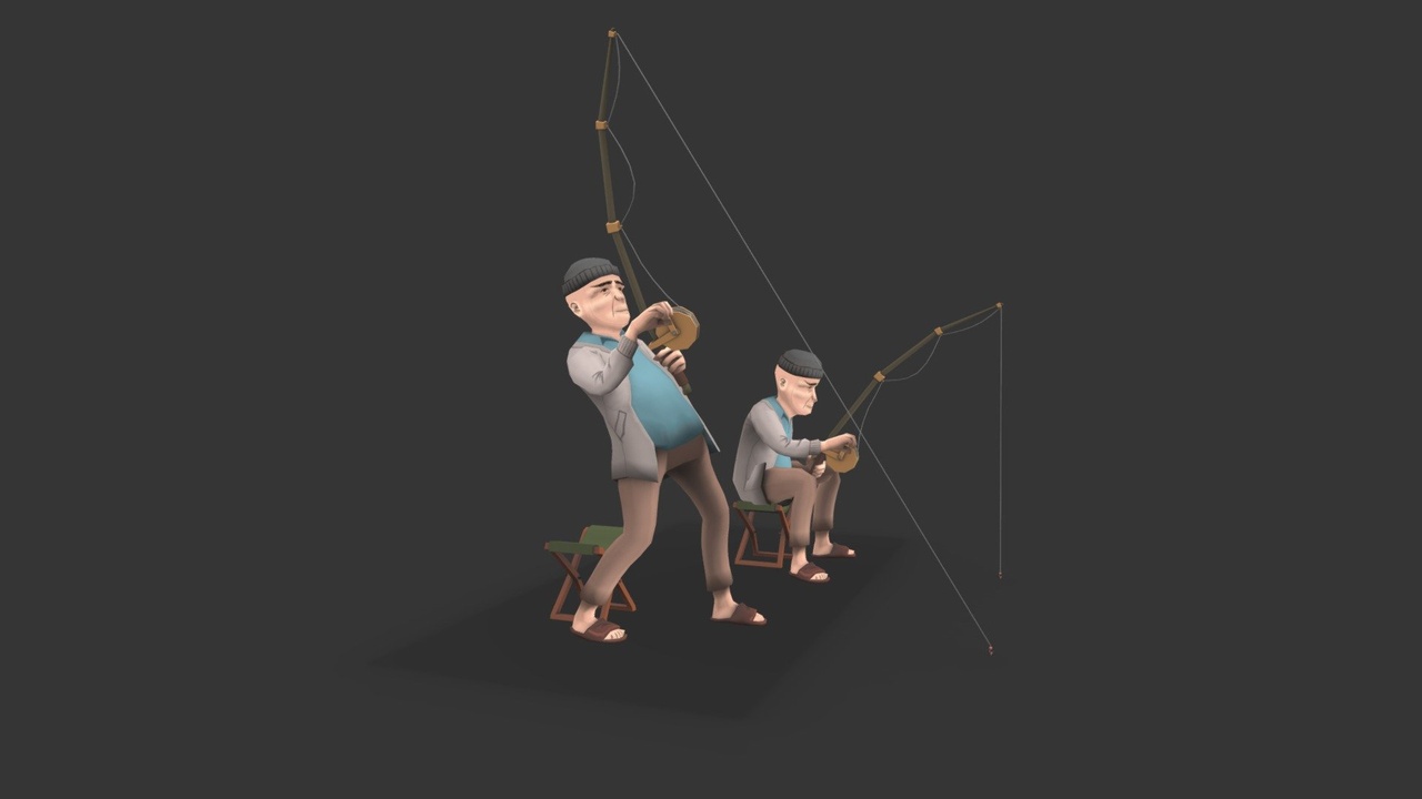 Media 1 for listing Fisherman Character Lowpoly rigged