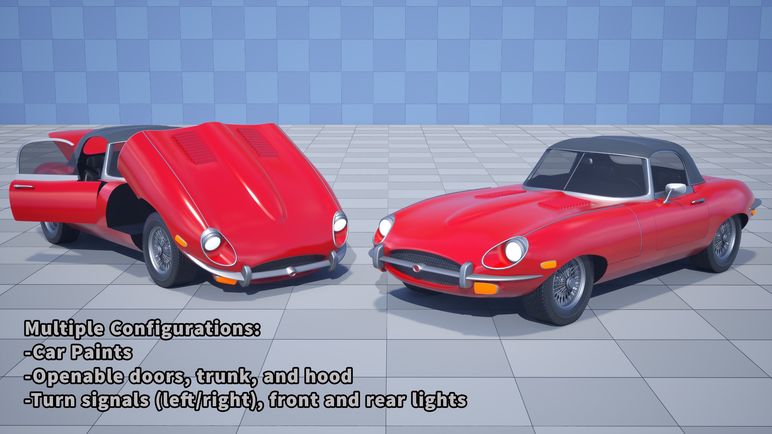 Media 1 for listing Stylized Drivable Vehicles - Retro Cabrio Car "Centurion"