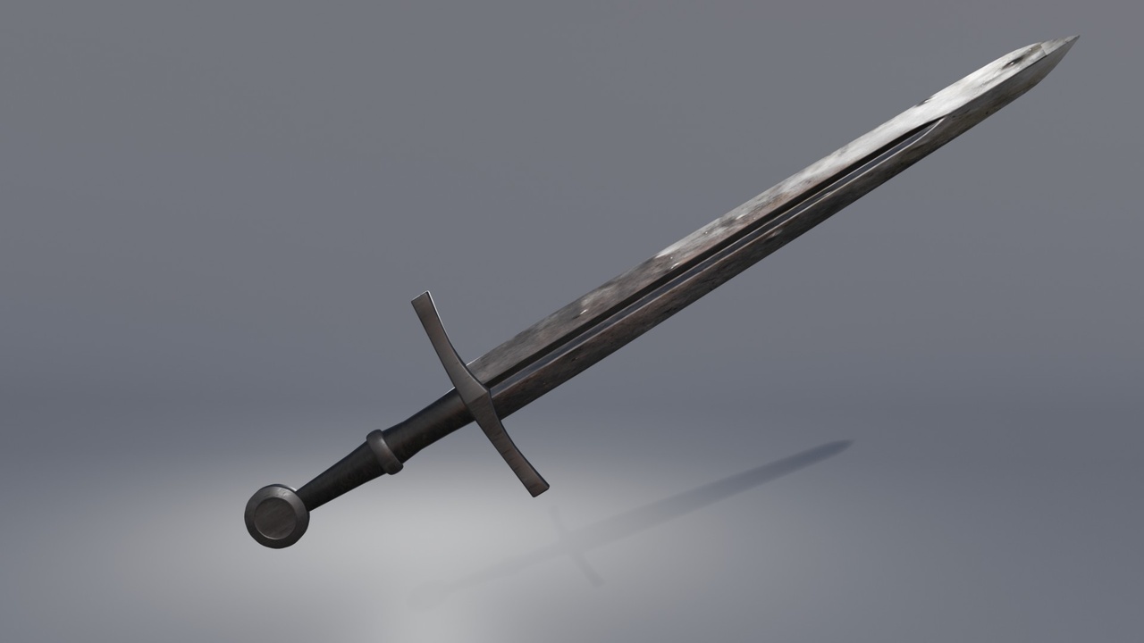 Media 1 for listing Medieval Longsword – Realistic Game-Ready Knight Sword