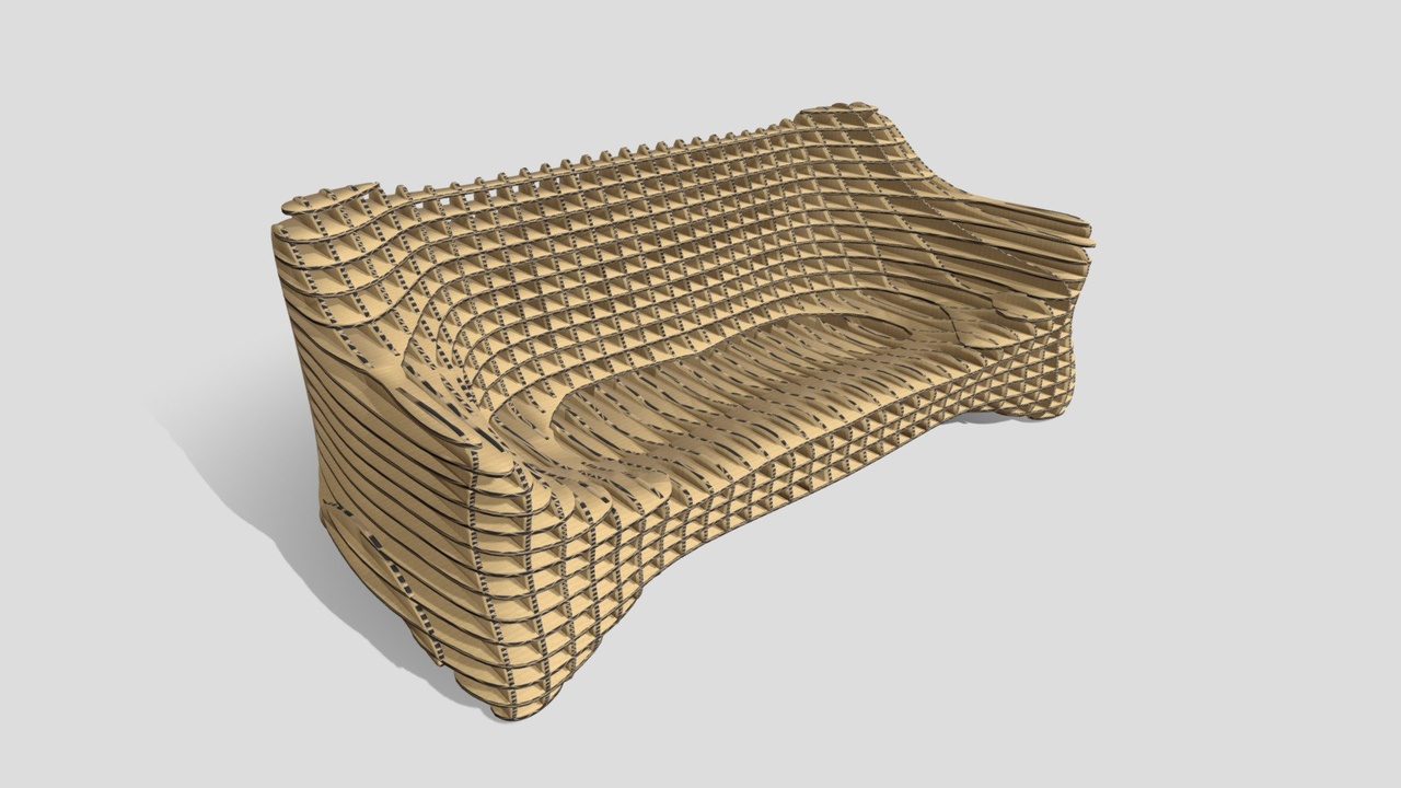 Media 1 for listing Sofa cardboard concept 1 (interlocked)