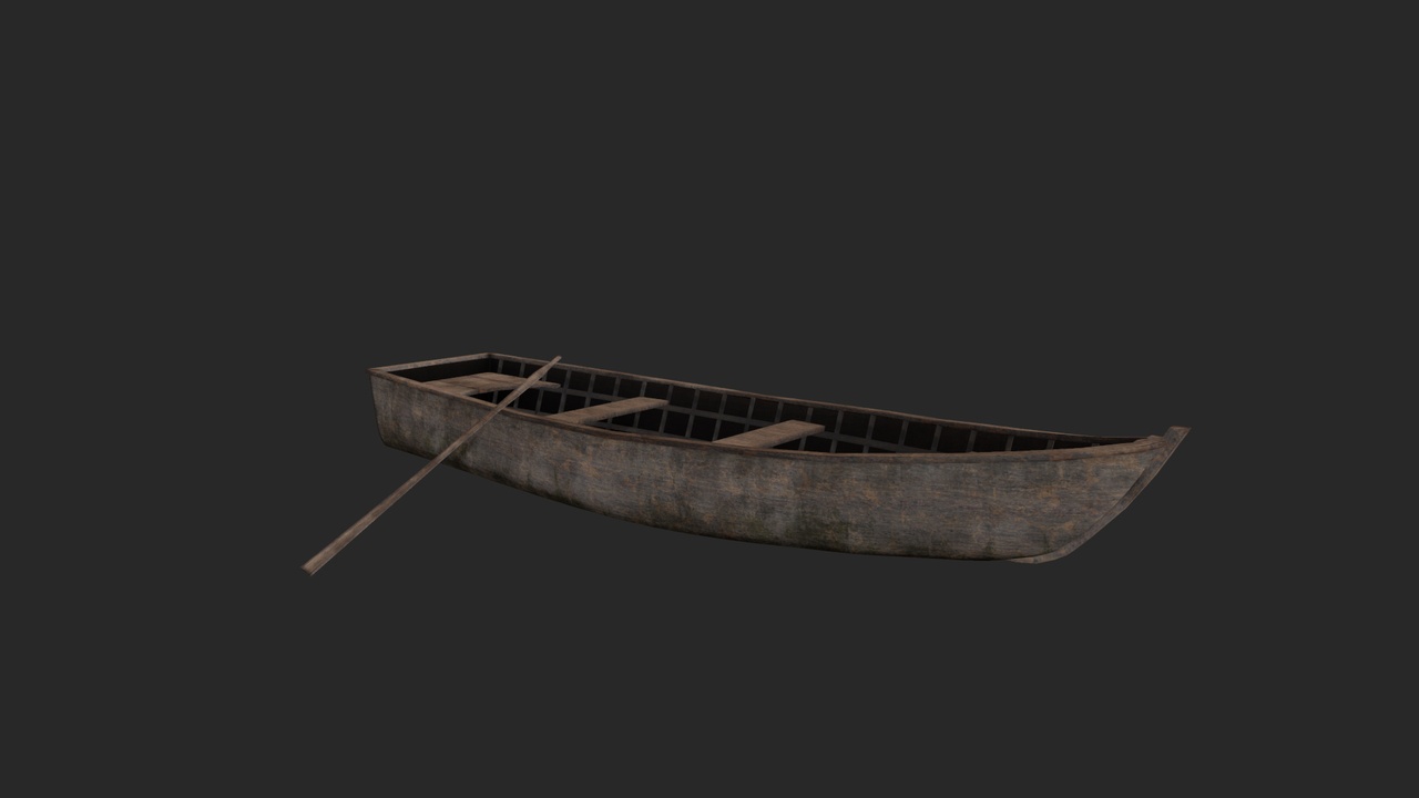 Media 1 for listing Wood Boat Low-poly 3D model
