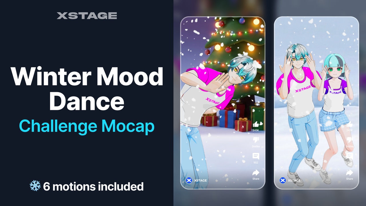 Media 1 for listing Winter Mood Dance Challenge Mocap Pack