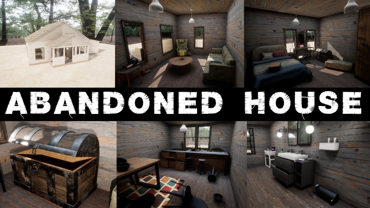 Media 1 for listing Abandoned House (With Exterior, Interior And Adjustable Furniture)