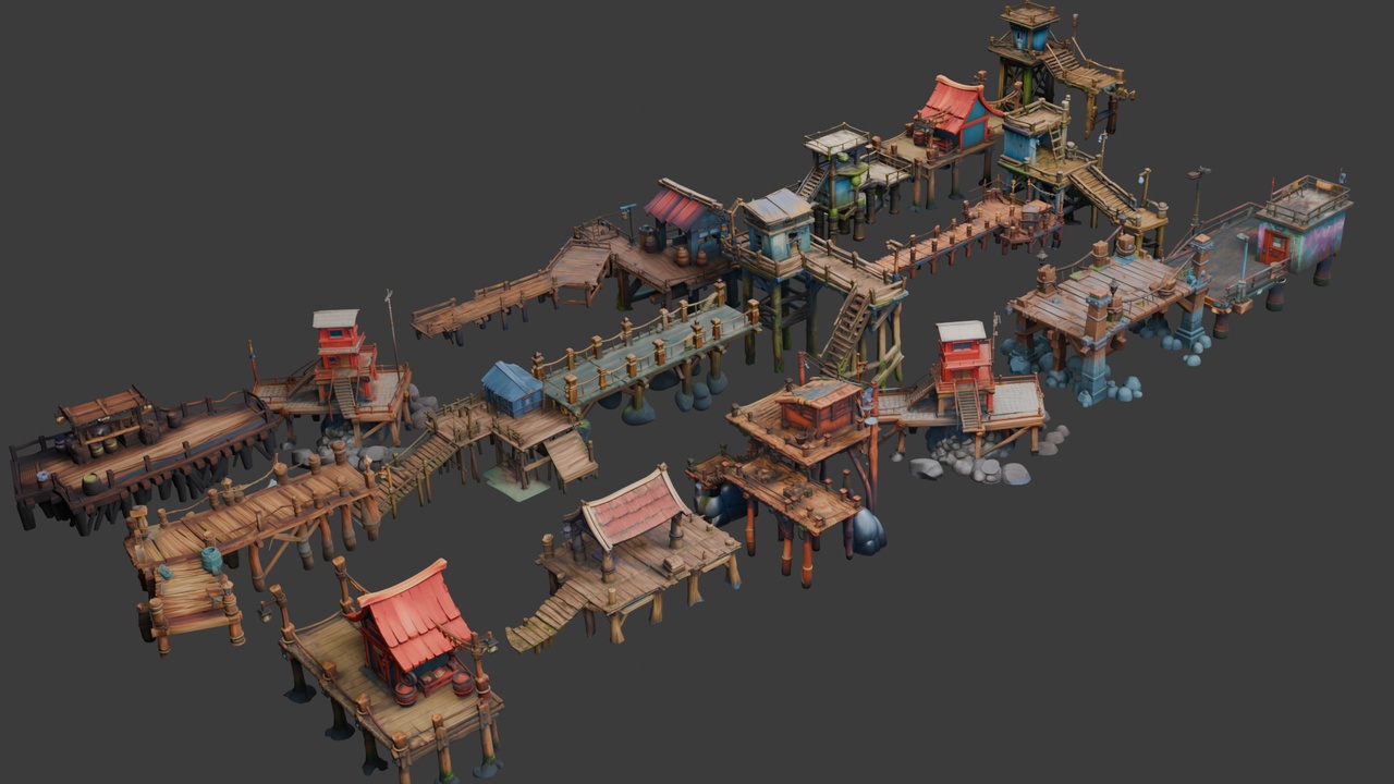 Media 1 for listing Stylized Water Boardwalks🌊