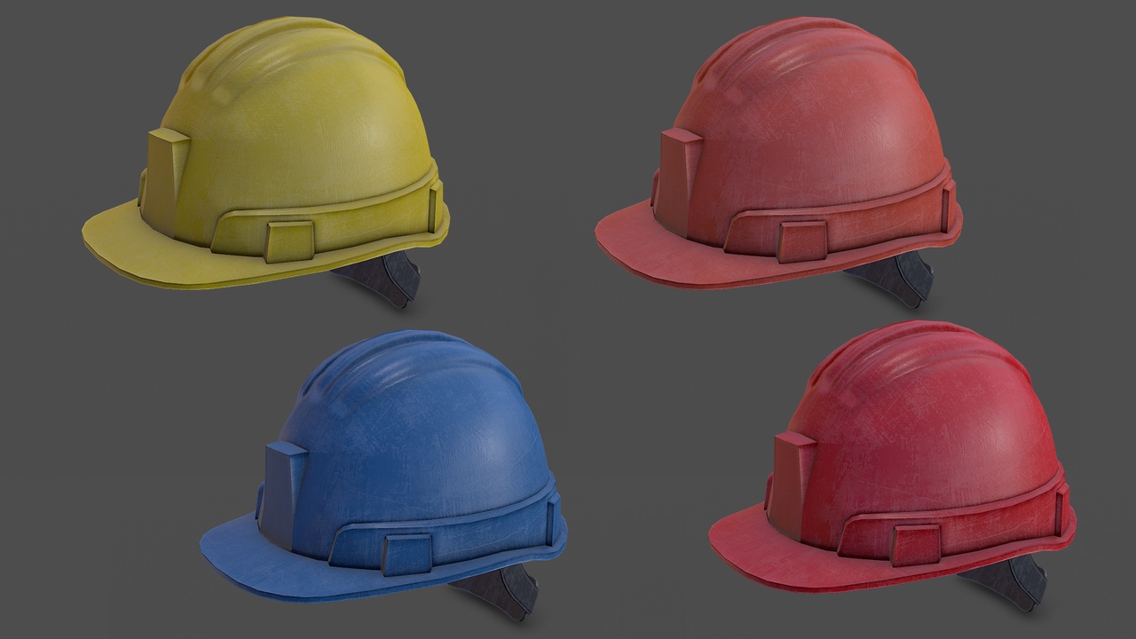 Media 1 for listing Construction Safety Helmet Low-poly PBR
