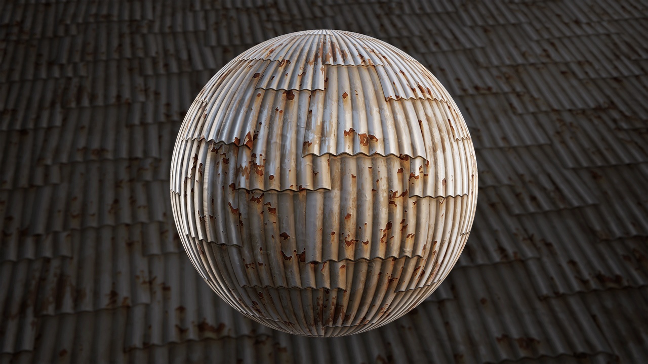 商品 Stylized Metal Roofing 02B - Material 的媒体 1