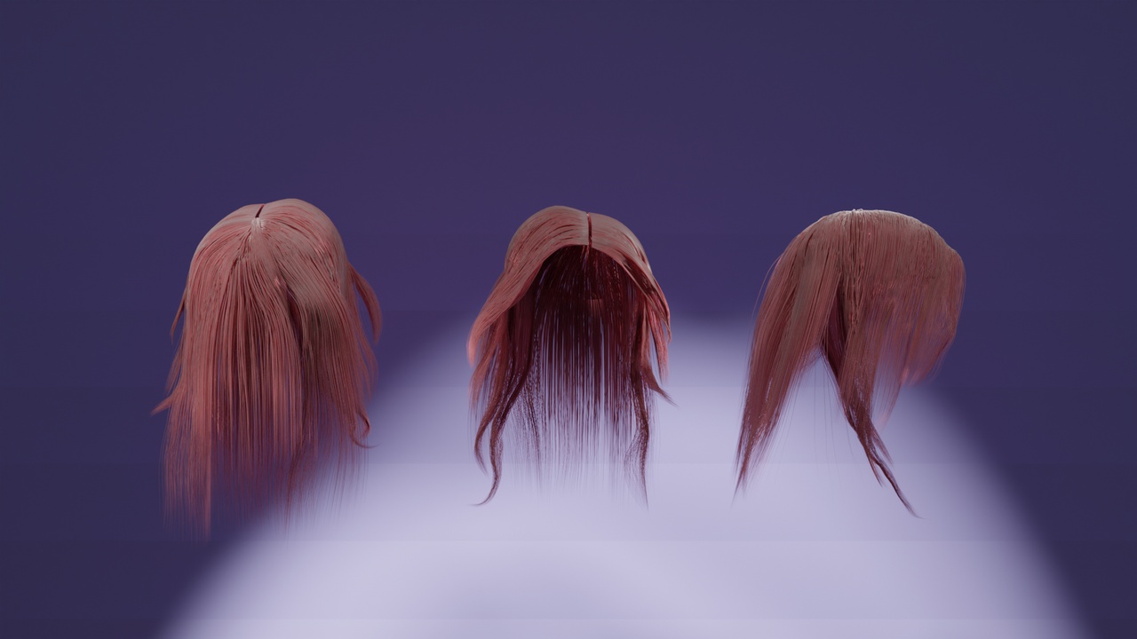 Media 1 for listing Realistic Hair Styles – Procedural Hair Curves for Blender 3.6+
