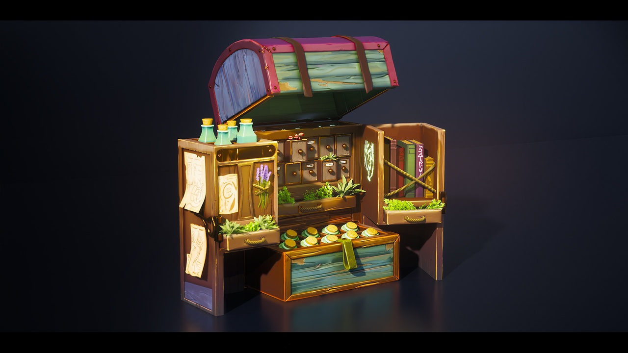 Media 1 for listing Arcane Apothecary - Stylized Complex Prop