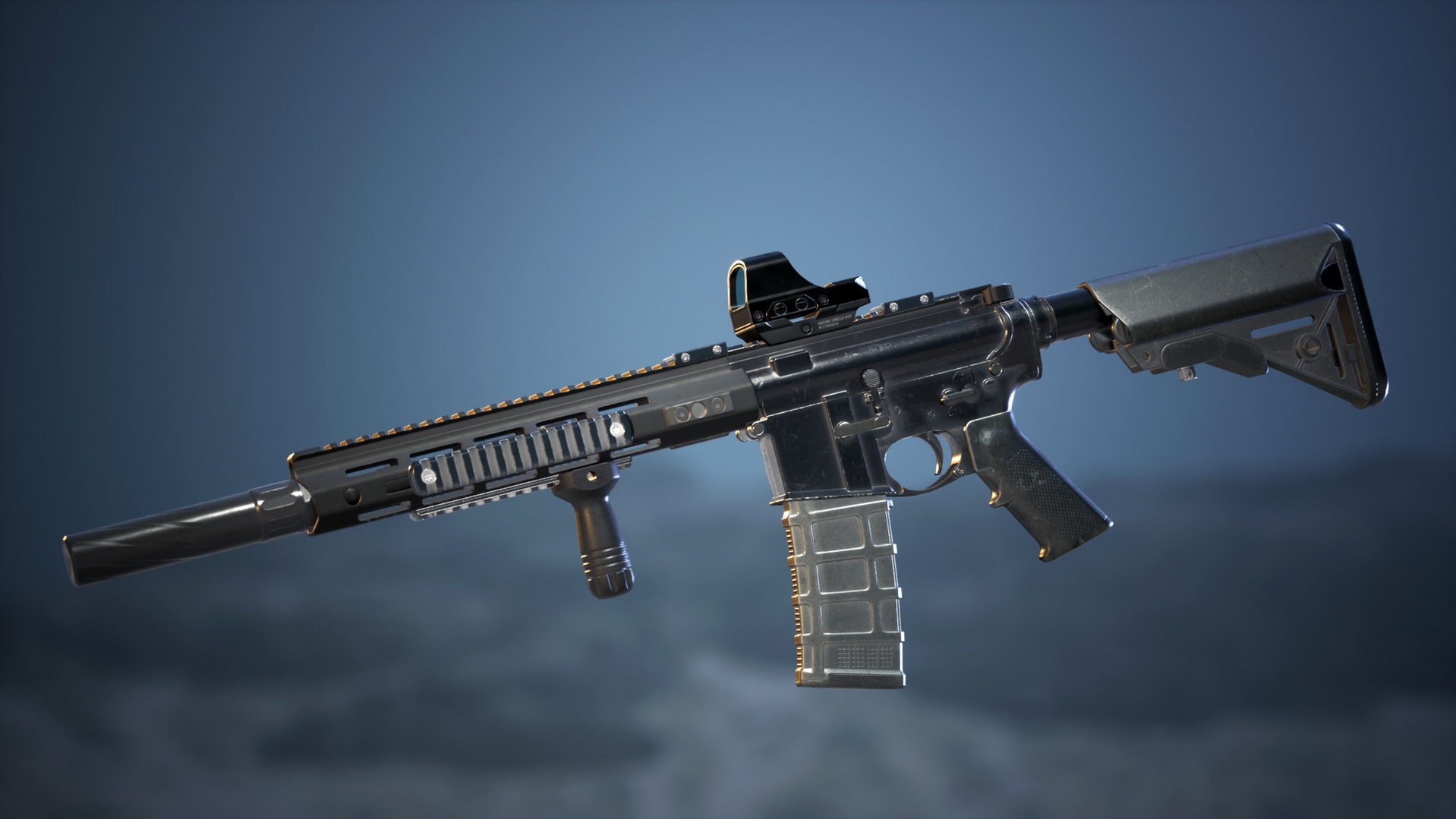 Media 1 for listing Modular MR15 Rifle – Rigged & Game Ready