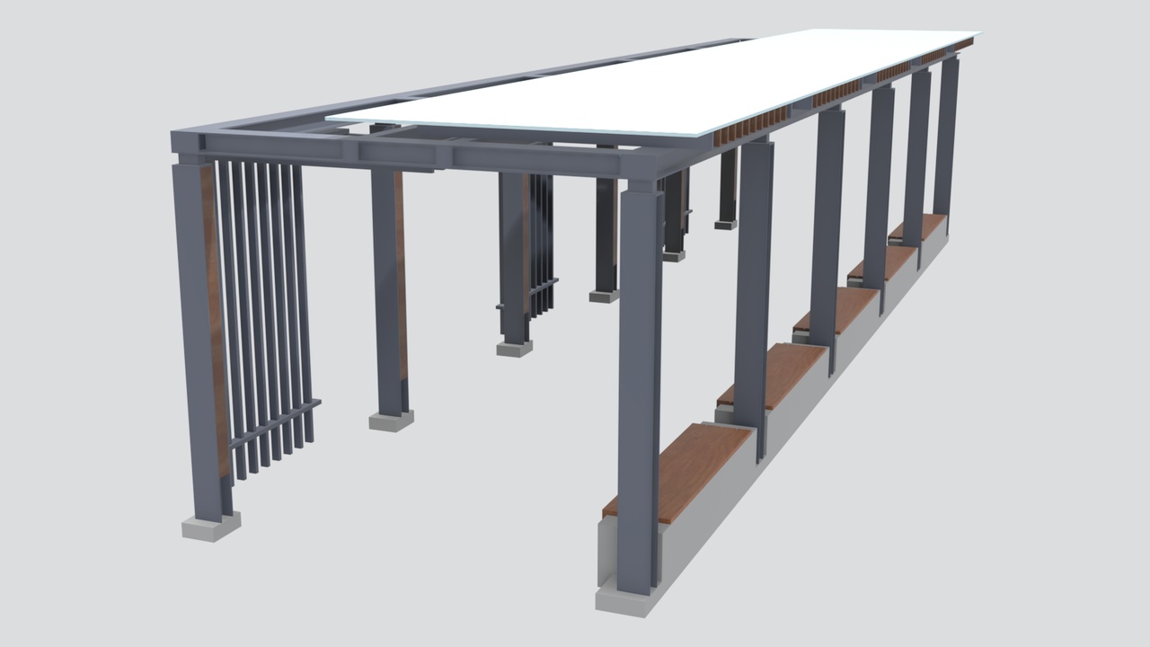 Media 1 for listing New Chinese Garden Pergola Design 3D Model