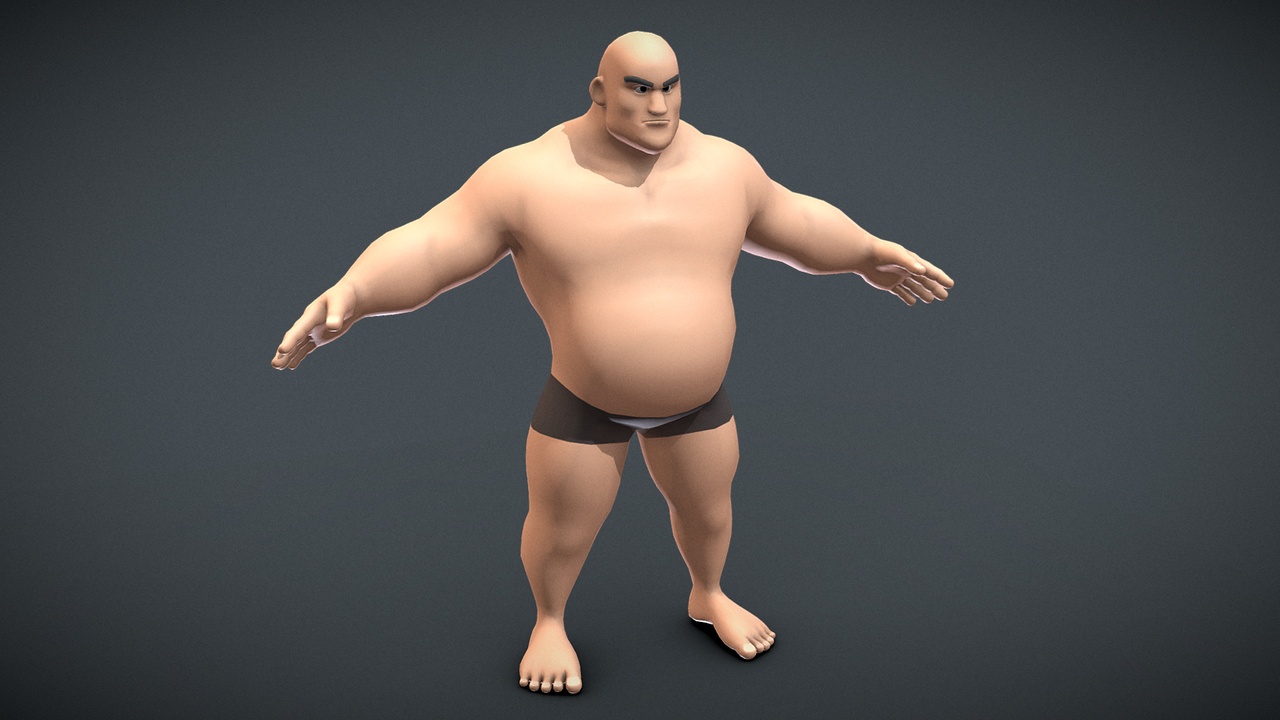 Media 1 for listing Base Mesh Pack - Cartoon Fat Male ( Rigged )