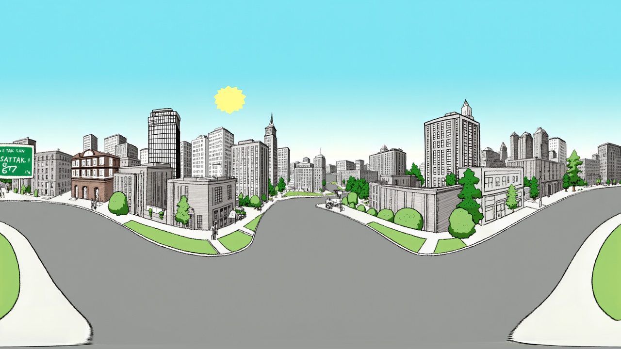 Media 1 for listing HDRI Cartoon Cityscape Panoramas