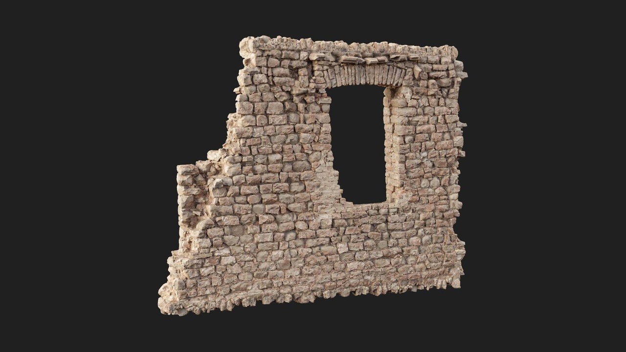 Media 1 for listing Industrial Brick Ruin Window Brick Straight 01