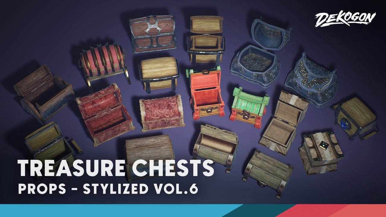 Media 1 for listing Stylized VOL.6 - Treasure Chests (Nanite and Low Poly)