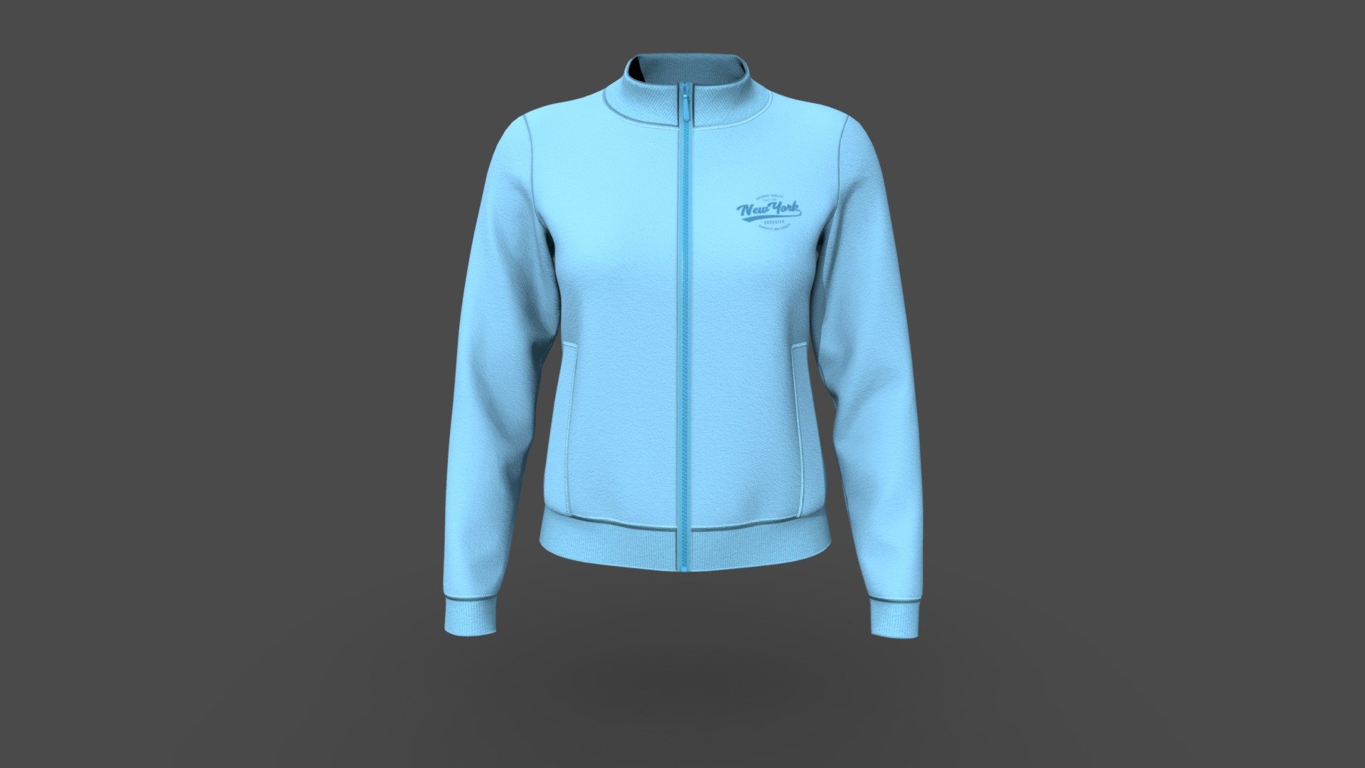 Women Knitted Cyan Jacket | Fab