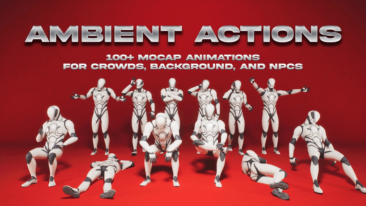 Media 1 for listing Ambient Actions - Looped Mocap for Crowds and NPCs