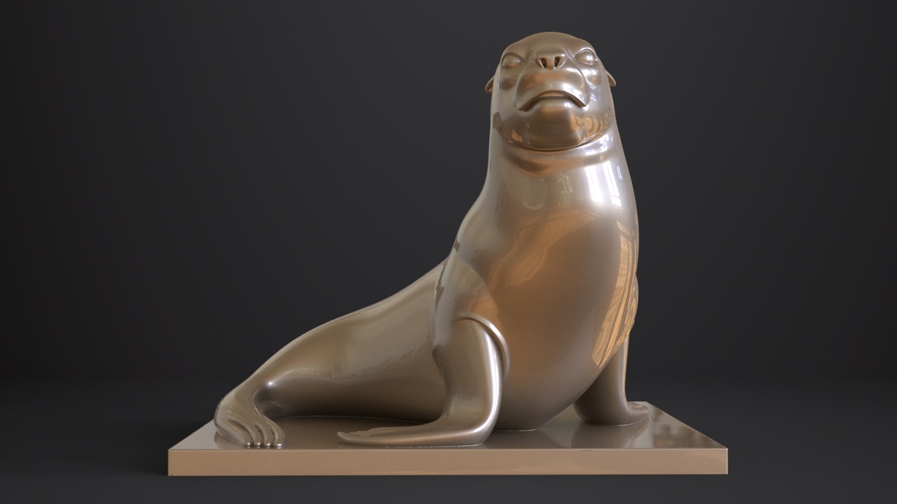Media 1 for listing Seal Figurine | 3D Print model