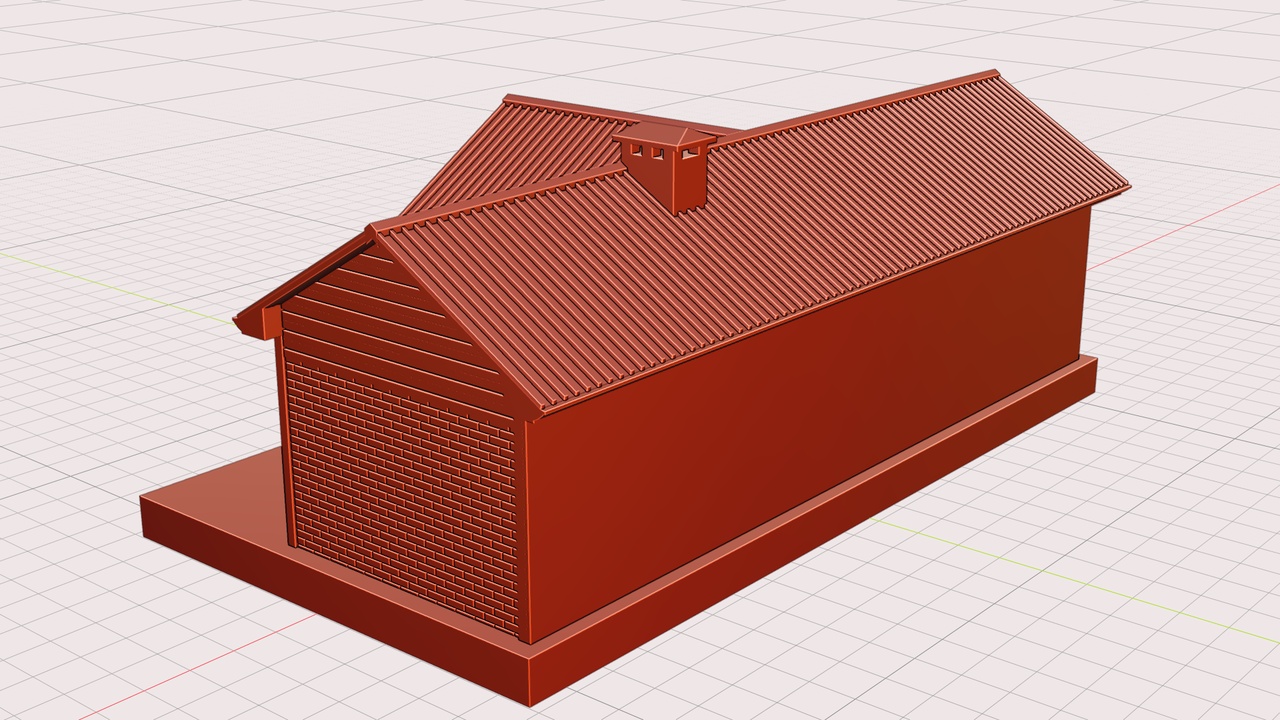 Media 1 for listing Miniature Traditional House Columns 3D Printable Home Model 3D print model