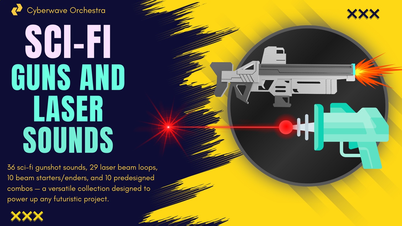 Media 1 for listing Sci-Fi Guns and Laser Beam Sounds