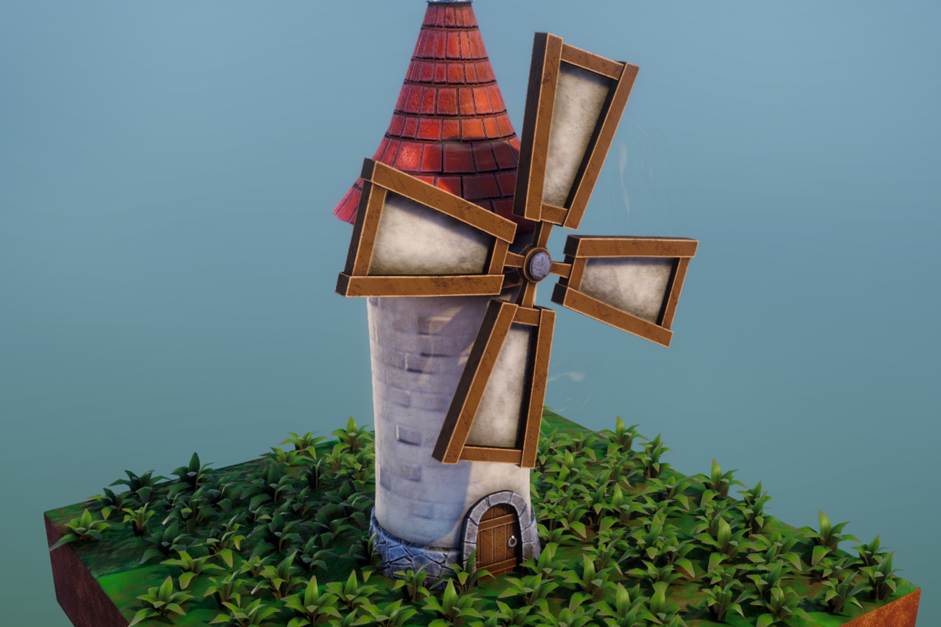 Media 1 for listing Stylized Wooden Windmill