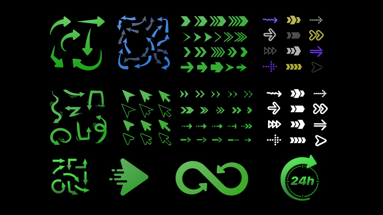 Media 1 for listing Ultimate Arrow Mega Pack (170+) – UI, Hand Drawn, Modern & Icons